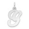 14K White Gold Polished Fancy Initial Letter G Charm Jewerly 20mm x 11mm
